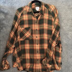 BOG Plaid Button-Up Shirt